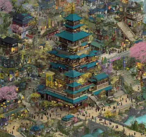 城市漫步专题代表性街景画面